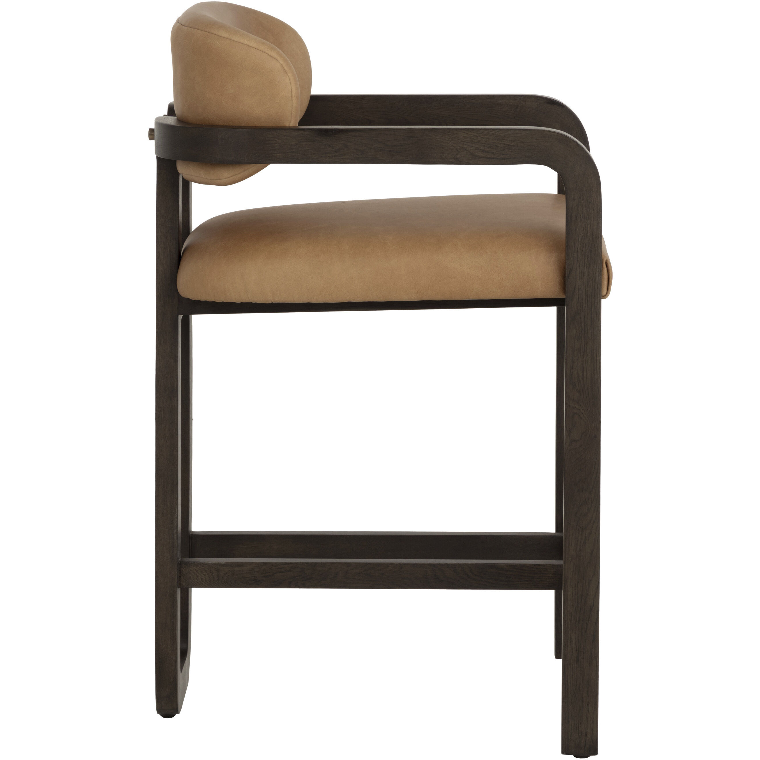 Madrone 36 inch Brown / Ludlow Sesame Leather Counter Stool